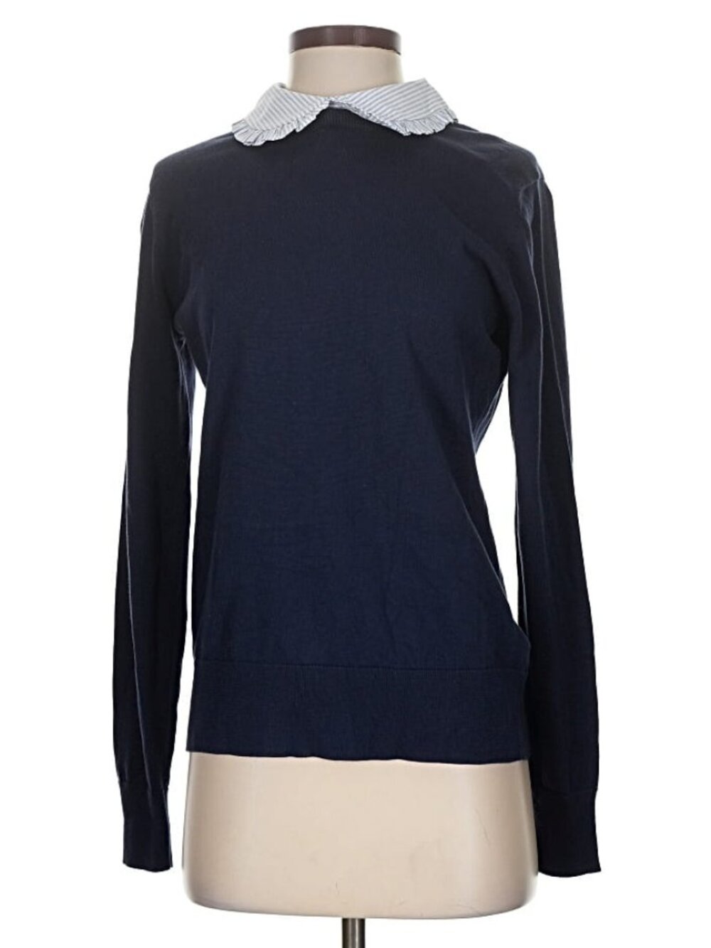 Cotton Sweater Shirt With Removable Collar $118 NWT NEW